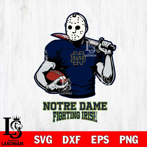 Notre Dame Fighting Irish Jason Voorhees 9 Svg Eps Dxf Png File, Digital Download