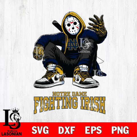 Notre Dame Fighting Irish Jason Voorhees Halloween SVG Svg Eps Dxf Png File, Digital Download, Instant Download