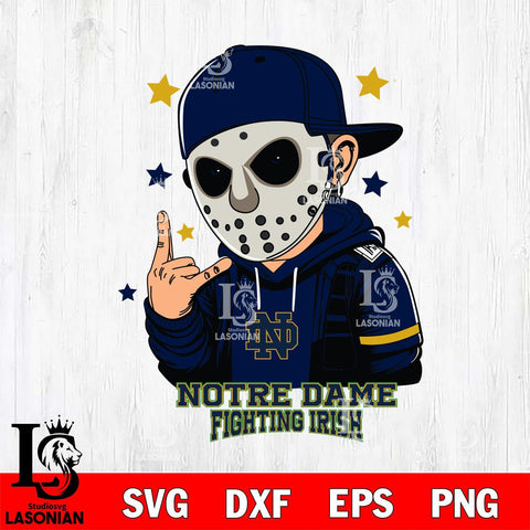 Notre Dame Fighting Irish Jason Voorhees Horror 9 Svg Eps Dxf Png File, NCAA svg, Digital Download, Instant Download