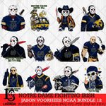 Notre Dame Fighting Irish Jason Voorhees Horror Bundle 12 SVG Eps Dxf Png File, bundle NCAA svg, Digital Download, Instant Download