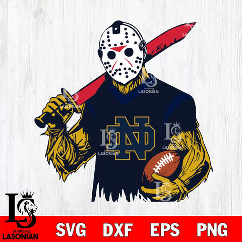 Notre Dame Fighting Irish Jason Voorhees Horror Halloween 2 Svg Eps Dxf Png File, NCAA svg, Digital Download, Instant Download