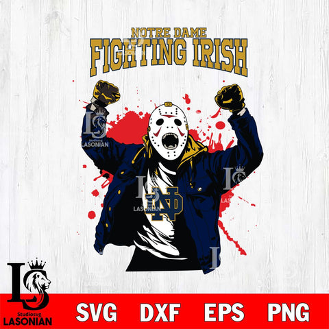 Notre Dame Fighting Irish Jason Voorhees Horror Halloween 3 Svg Eps Dxf Png File, NCAA svg, Digital Download, Instant Download