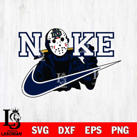 Notre Dame Fighting Irish Jason Voorhees Nike Svg Eps Dxf Png File, Digital Download, Instant Download
