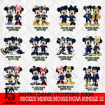 Notre Dame Fighting Irish Mickey Minnie Mouse NCAA Bundle 12 Svg Eps Dxf Png File, Bundle NCAA svg , File Cut , Digital Download , Instant Download, Cut Svg Files