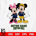 Notre Dame Fighting Irish Mickey Minnie Mouse Sport Svg Eps Dxf Png File, NCAA svg , File Cut , Digital Download , Instant Download, Cut Svg Files