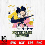 Notre Dame Fighting Irish Minnie Mouse Dancing SVG DXF EPS PNG FILE, NCAA File Cut,Digital Download,Instant Download