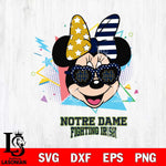 Notre Dame Fighting Irish Minnie Mouse Love Sport SVG DXF EPS PNG FILE, NCAA File Cut,Digital Download,Instant Download