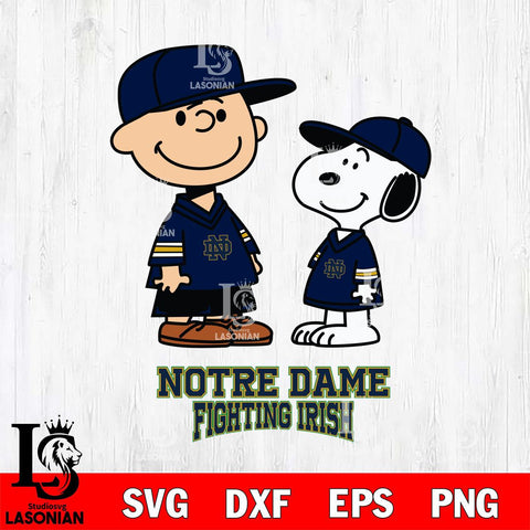 Notre Dame Fighting Irish Peanuts Snoopy Football SVG DXF EPS PNG FILE,Snoopy File Cut, NCAA Digital Download,Instant Download,Christmas Silhouette