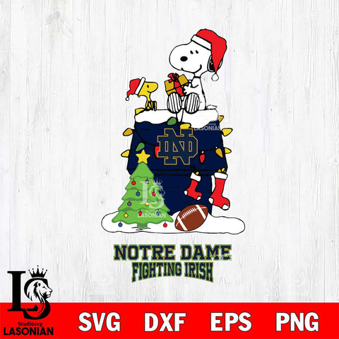 Notre Dame Fighting Irish Snoopy Sport 11 Svg Eps Dxf Png File, Digital Download