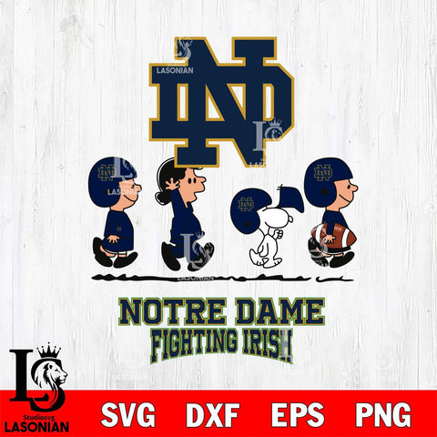 Notre Dame Fighting Irish Snoopy Sport 12 Svg Eps Dxf Png File, Digital Download