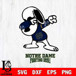 Notre Dame Fighting Irish Snoopy Sport 3 Svg Eps Dxf Png File, Digital Download