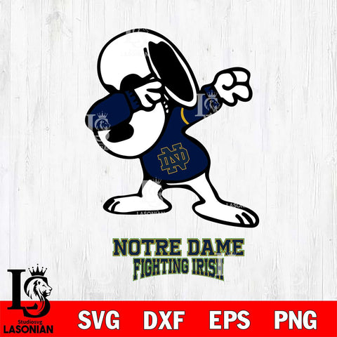 Notre Dame Fighting Irish Snoopy Sport 3 Svg Eps Dxf Png File, Digital Download