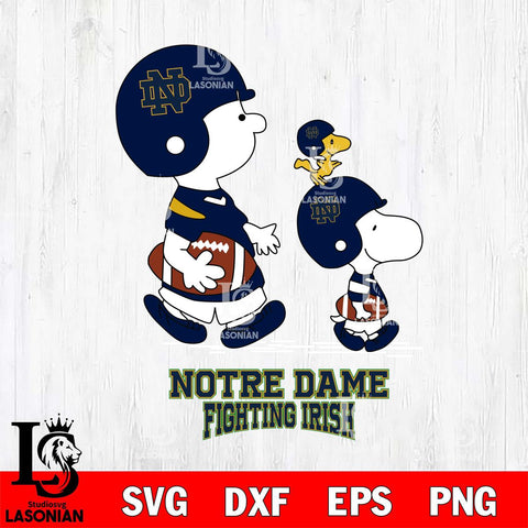 Notre Dame Fighting Irish Snoopy Sport Svg Eps Dxf Png File, Digital Download