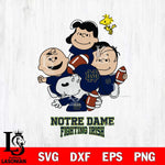 Notre Dame Fighting Irish Snoopy Sport 4 Svg Eps Dxf Png File, Digital Download