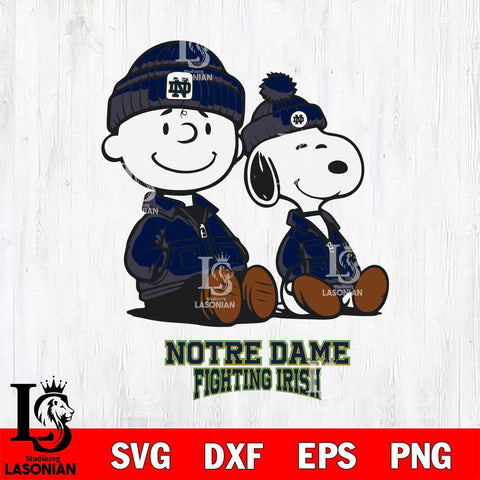 Notre Dame Fighting Irish Snoopy Sport 6 Svg Eps Dxf Png File, Digital Download