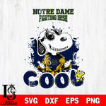 Notre Dame Fighting Irish Snoopy Sport 7 Svg Eps Dxf Png File, Digital Download
