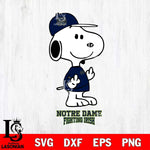 Notre Dame Fighting Irish Snoopy Sport 8 Svg Eps Dxf Png File, Digital Download