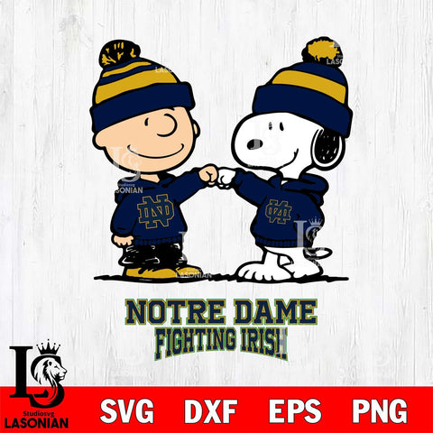 Notre Dame Fighting Irish Snoopy Sport 9 Svg Eps Dxf Png File, Digital Download