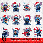 Notre Dame Fighting Irish Stitch Christmas NCAA Bundle 12 Svg Eps Dxf Png File, Digital Download, Instant Download