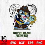 Notre Dame Fighting Irish Stitch Freddy Krueger Halloween Svg Eps Dxf Png File, Digital Download, Instant Download