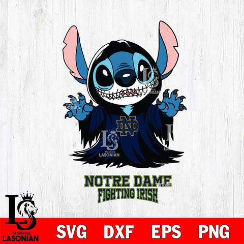 Notre Dame Fighting Irish Stitch Ghost Svg Eps Dxf Png File, NCAA svg, Digital Download, Instant Download