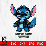 Notre Dame Fighting Irish Stitch Halloween Svg Eps Dxf Png File, NCAA svg, Digital Download, Instant Download