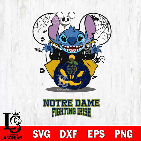 Notre Dame Fighting Irish Stitch Horror Halloween Svg Eps Dxf Png File, Digital Download, Instant Download