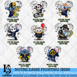 Notre Dame Fighting Irish Stitch Horror Halloween Bundle NCAA Svg Eps Dxf Png File, Digital Download, Instant Download