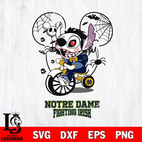 Notre Dame Fighting Irish Stitch Jigsaws Halloween Svg Eps Dxf Png File, Digital Download, Instant Download