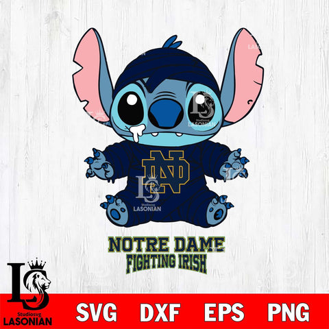 Notre Dame Fighting Irish Stitch Mummy Svg Eps Dxf Png File, NCAA svg, Digital Download, Instant Download