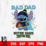Notre Dame Fighting Irish Stitch Rad Dad SVG DXF EPS PNG FILE, NCAA File Cut,Digital Download,Instant Download