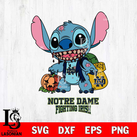 Notre Dame Fighting Irish Stitch Zombie Svg Eps Dxf Png File, NCAA svg, Digital Download, Instant Download