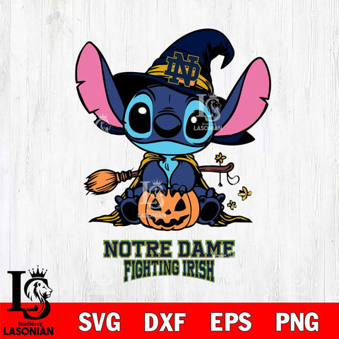 Notre Dame Fighting Irish Stitch witch Svg Eps Dxf Png File, NCAA svg, Digital Download, Instant Download