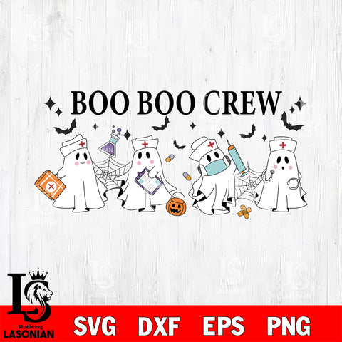 Nurse Boo Boo Crew Halloween SVG DXF EPS PNG FILE, Halloween File Cut, Digital Download,Instant Download, Silhouette,Horror Cricut