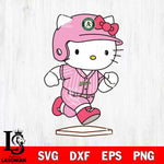 Oakland Athletics Hello Kitty slide base SVG DXF EPS PNG FILE, MLB File Cut,Hello Kitty Digital Download,Instant Download, Silhouette