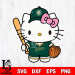 Oakland Athletics Pink Hello Kitty Cute Svg Eps Dxf Png File,MLB File Cut,Digital Download,Instant Download,Svg Files