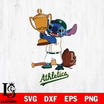 Oakland Athletics Stitch Baseball Champion SVG DXF EPS PNG FILE, MLB File Cut, Digital Download,Instant Download, Silhouette, Stitch Cricut