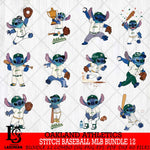 Oakland Athletics Stitch Baseball MLB Bundle 12 SVG DXF EPS PNG FILE, bundle MLB File Cut, Digital Download,Instant Download, Silhouette, Cricut