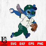 Oakland Athletics Stitch throw the ball SVG DXF EPS PNG FILE, MLB File Cut, Digital Download,Instant Download, Silhouette, Stitch Cricut