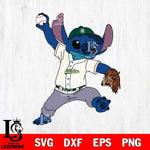 Oakland Athletics Stitch throws ball SVG DXF EPS PNG FILE, MLB File Cut, Digital Download,Instant Download, Silhouette, Stitch Cricut