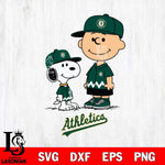 Oakland Athletics snoopy and charlie brown Sport Baseball Svg Eps Dxf Png File, MLB File Cut,Digital Download,Instant Download,MLB Svg Files