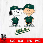Oakland Athletics snoopy and charlie brown baseball Svg Eps Dxf Png File, MLB File Cut,Digital Download,Instant Download,MLB Svg Files