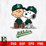 Oakland Athletics snoopy and charlie brown sit baseball Svg Eps Dxf Png File, MLB File Cut,Digital Download,Instant Download,MLB Svg Files