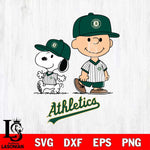 Oakland Athletics snoopy and charlie brown sport Svg Eps Dxf Png File, MLB File Cut,Digital Download,Instant Download,MLB Svg Files