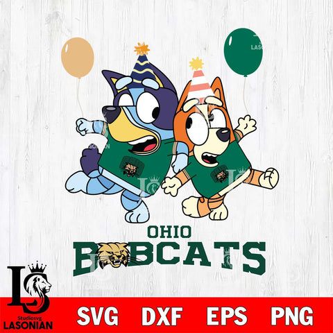 Ohio Bobcats Bluey & Bingo 2 Svg Eps Dxf Png File, NCAA svg, Digital Download, Instant Download
