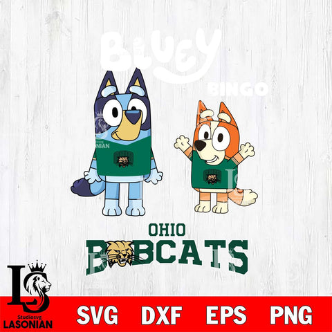 Ohio Bobcats Bluey & Bingo 4 Svg Eps Dxf Png File, NCAA svg, Digital Download, Instant Download