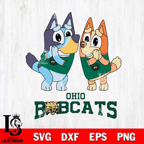 Ohio Bobcats Bluey & Bingo 5 Svg Eps Dxf Png File, NCAA svg, Digital Download, Instant Download