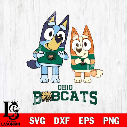 Ohio Bobcats Bluey & Bingo 6 Svg Eps Dxf Png File, NCAA svg, Digital Download, Instant Download