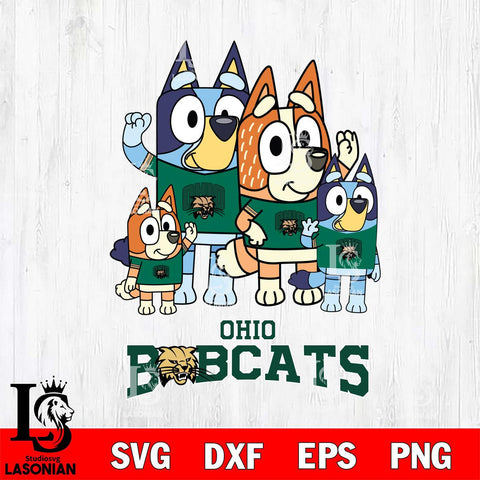 Ohio Bobcats Bluey & Bingo 7 Svg Eps Dxf Png File, NCAA svg, Digital Download, Instant Download