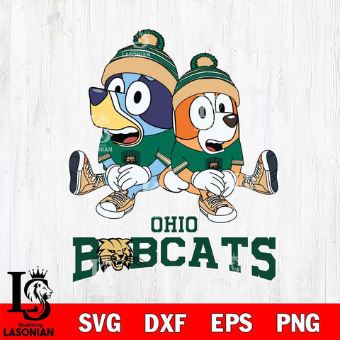 Ohio Bobcats Bluey & Bingo 8 Svg Eps Dxf Png File, NCAA svg, Digital Download, Instant Download